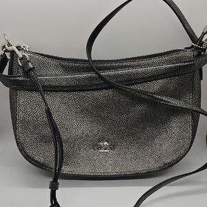 Coach Metallic Black Crossbody Bag